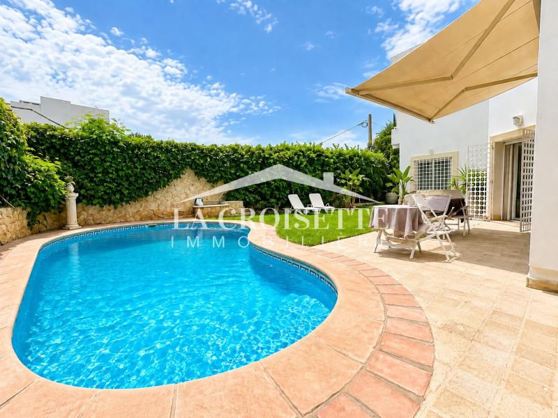 Villa meublée s5 avec piscine à la marsa mvl0421, photo 1