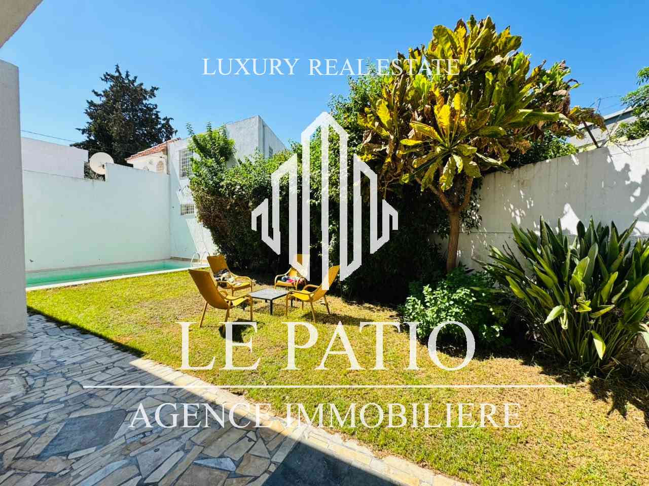 Rez de chaussee de villa meuble a carthage, صورة 1