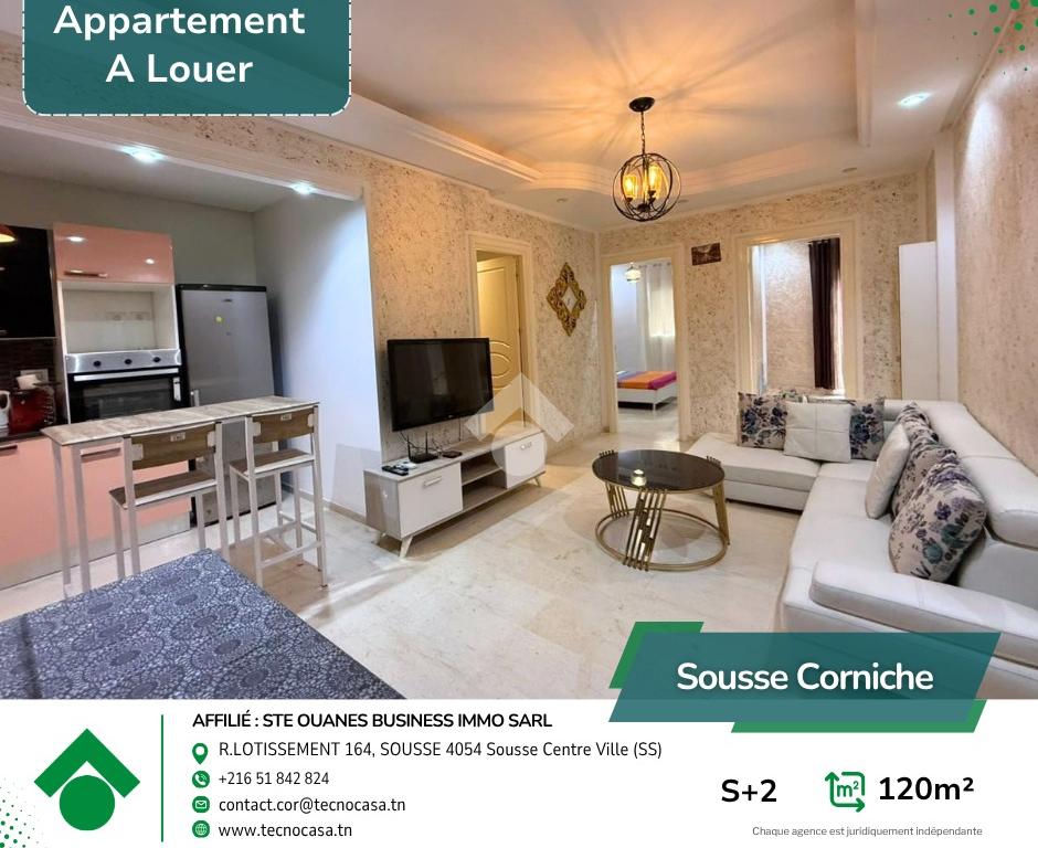 S+2 en location – Sousse Centre Ville - La Corniche, صورة 1