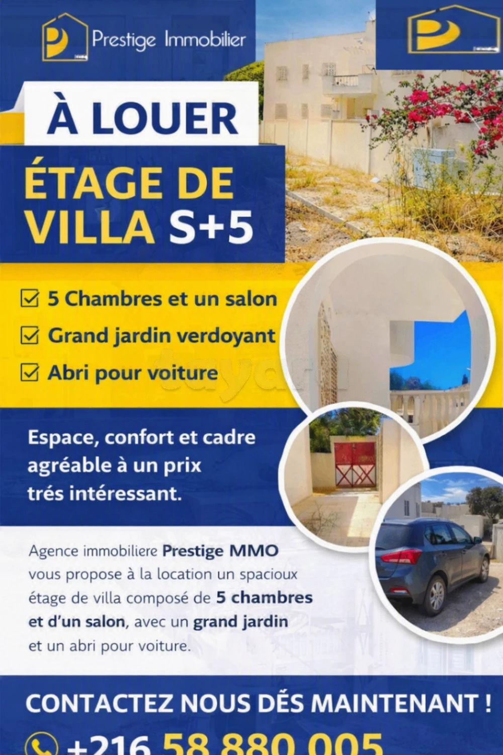 À LOUER – ÉTAGE DE VILLA S+5, صورة 1